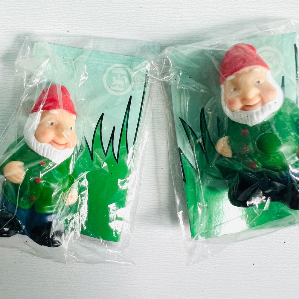 Gnome Couple of Gnormans Trapped in Cellophane Need Adoption from England